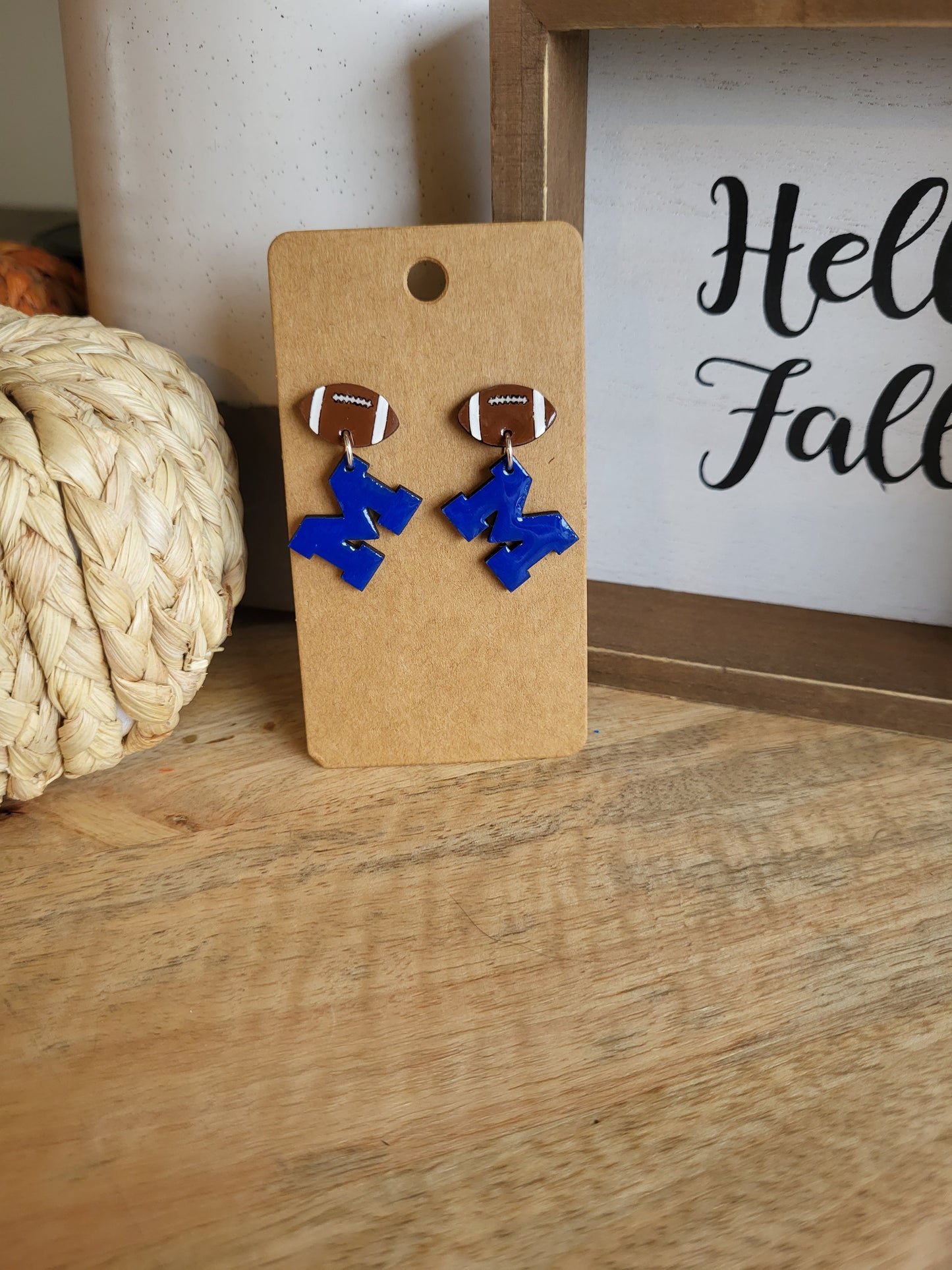 Blue M football studs