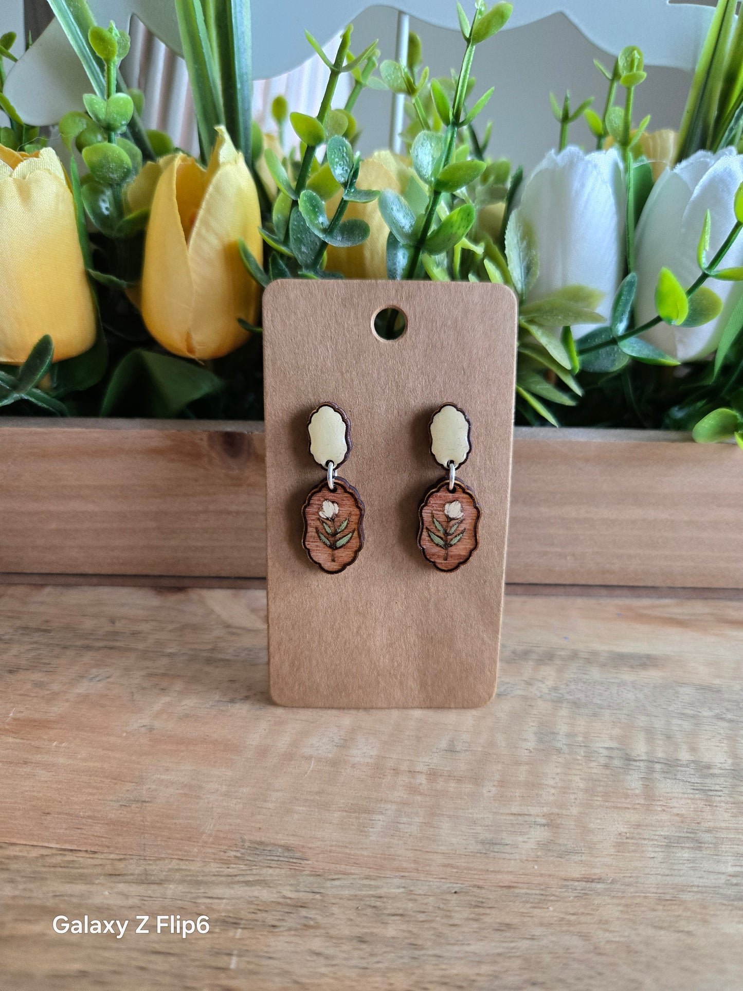 Cream flower studs