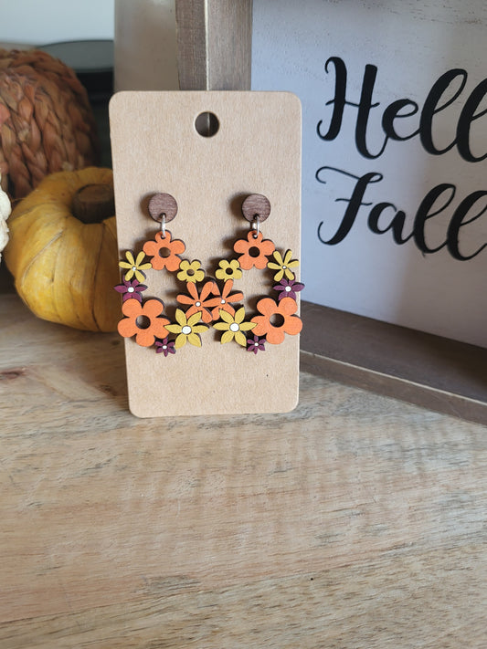 Retro fall flowers