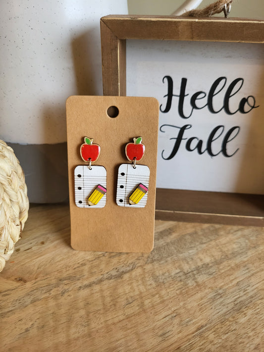 Paper with apple studs