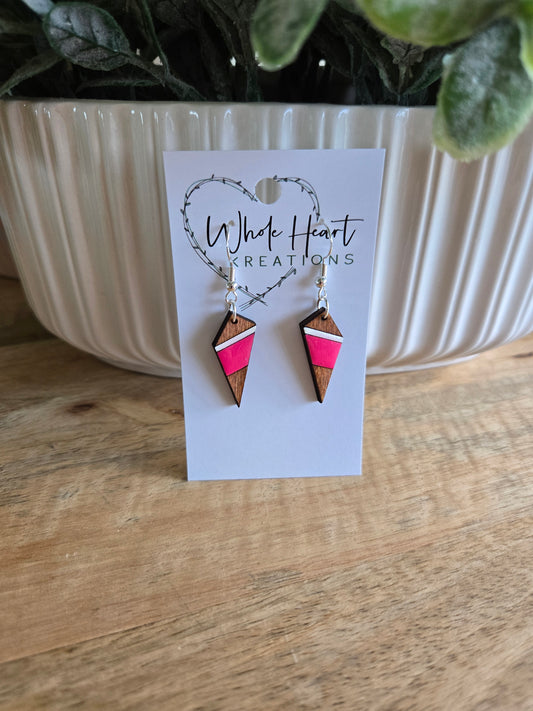 Pink and white geo