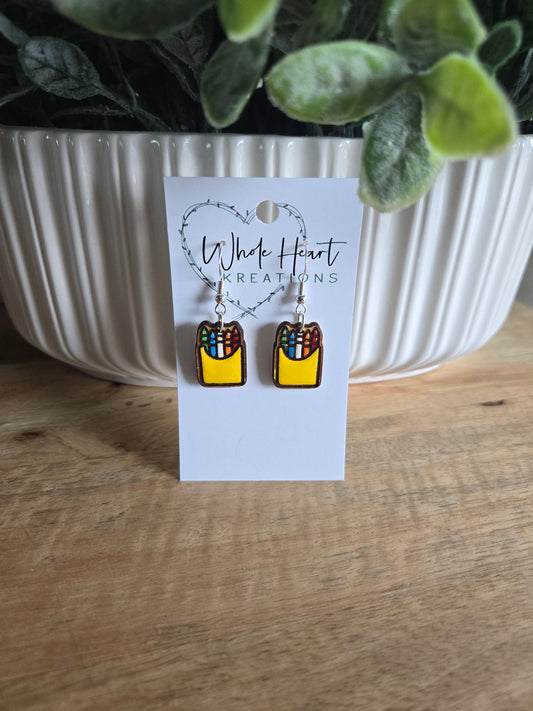 Yellow crayon box