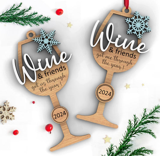 Wine and Friends ornament *ME*